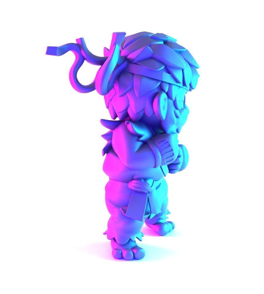 Mario Bros Ryu Street Fighter toy 3D print model_14