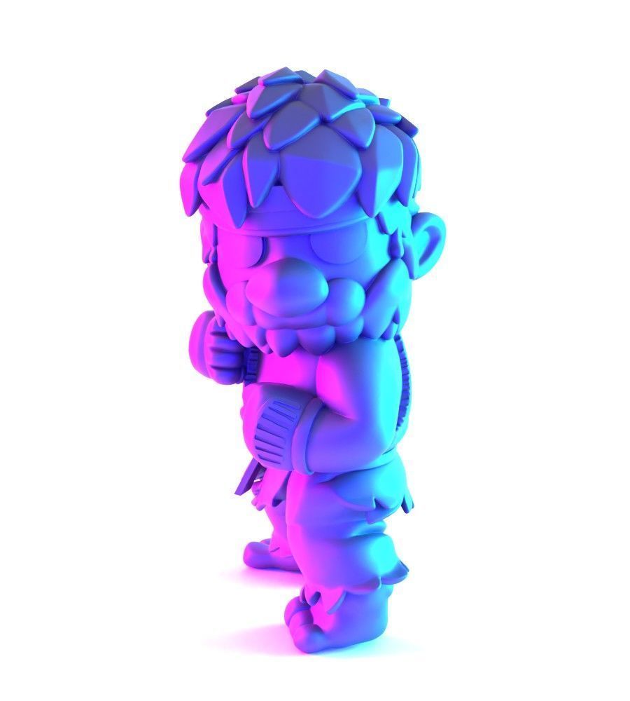Mario Bros Ryu Street Fighter toy 3D print model_22