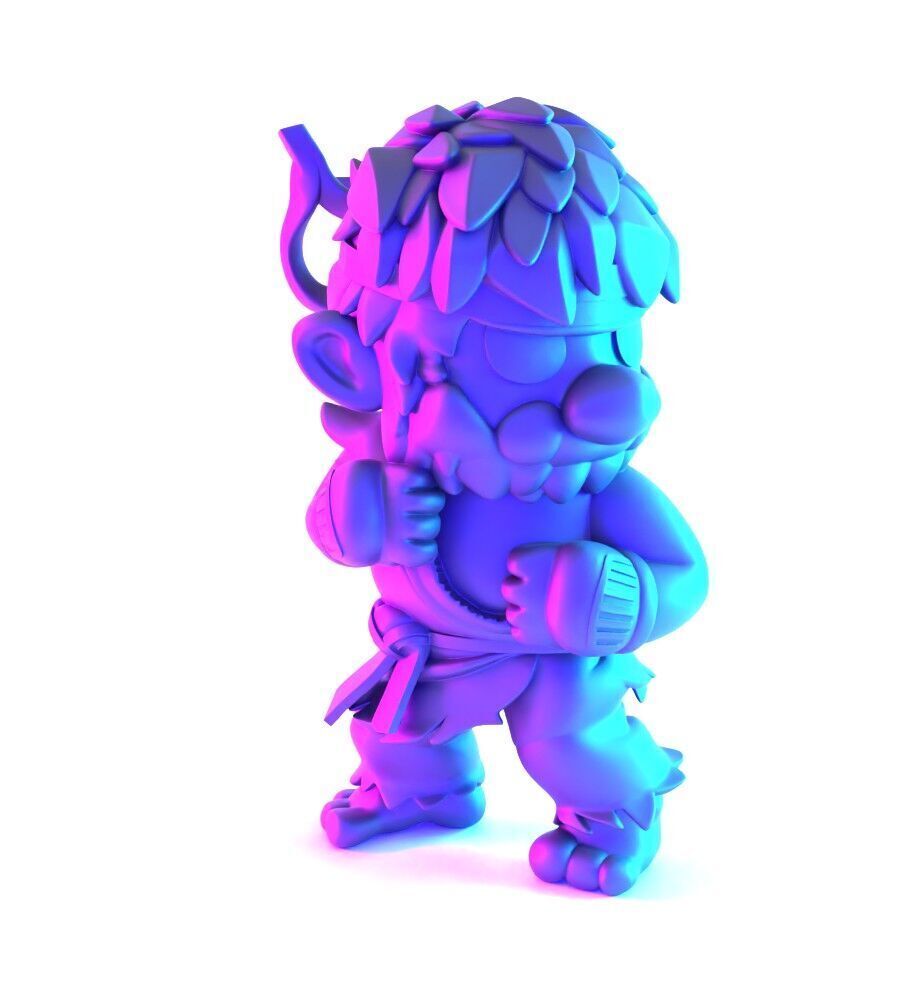 Mario Bros Ryu Street Fighter toy 3D print model_19