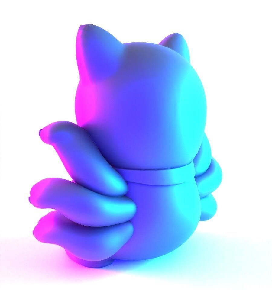 Chinese Lucky Mario Bros Neko toy 3D print model_9