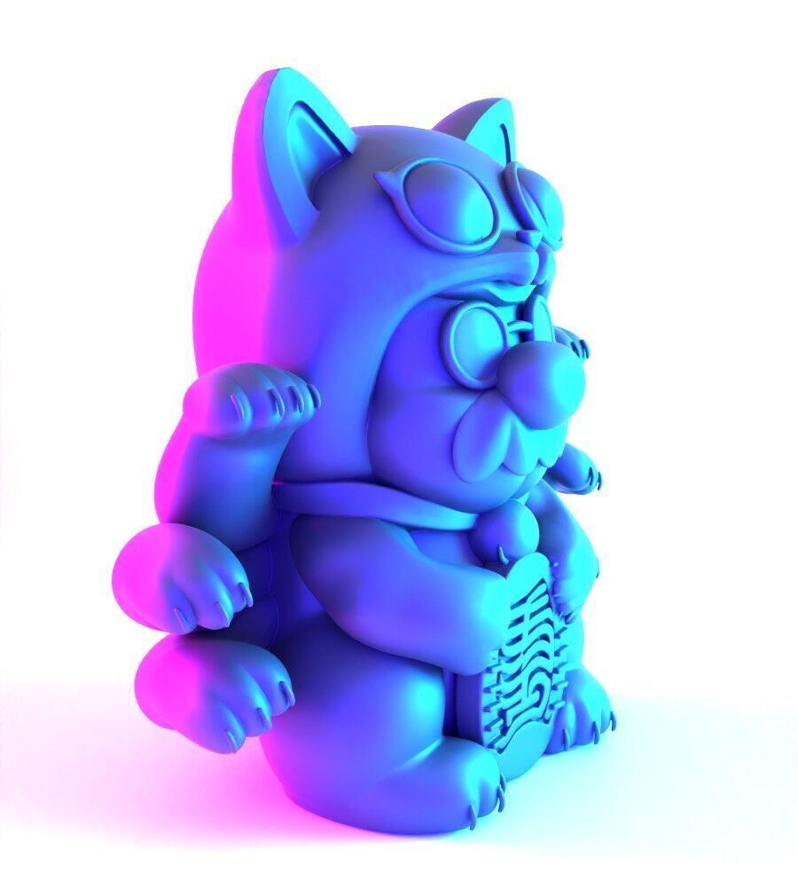 Chinese Lucky Mario Bros Neko toy 3D print model_19