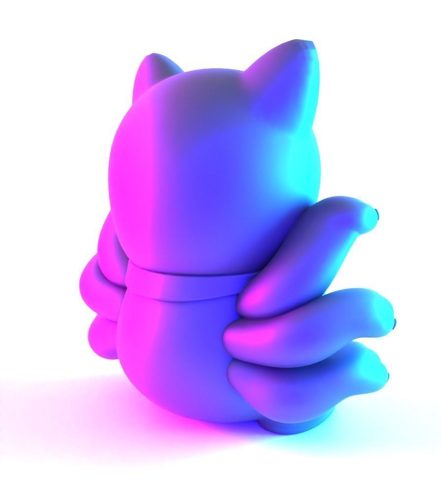 Chinese Lucky Mario Bros Neko toy 3D print model_14