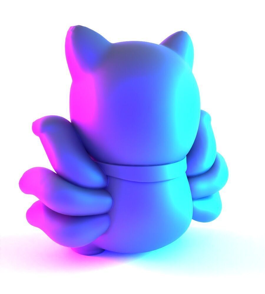 Chinese Lucky Mario Bros Neko toy 3D print model_10