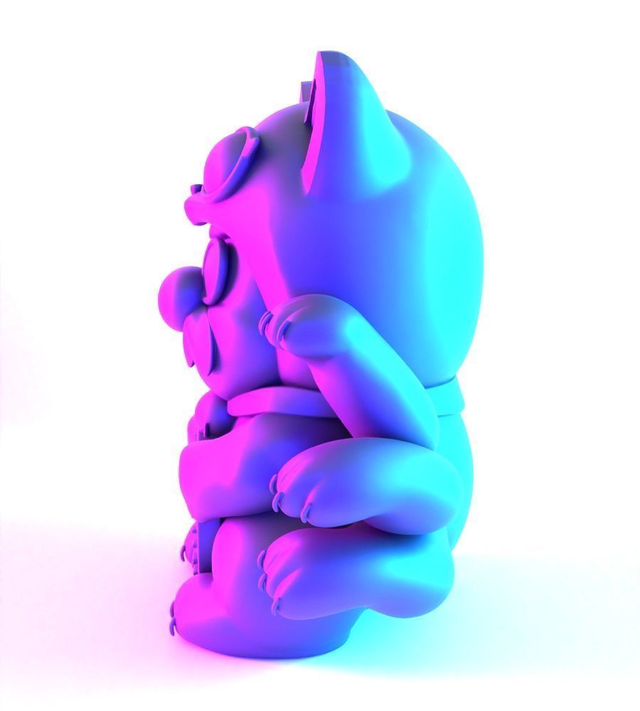 Chinese Lucky Mario Bros Neko toy 3D print model_6