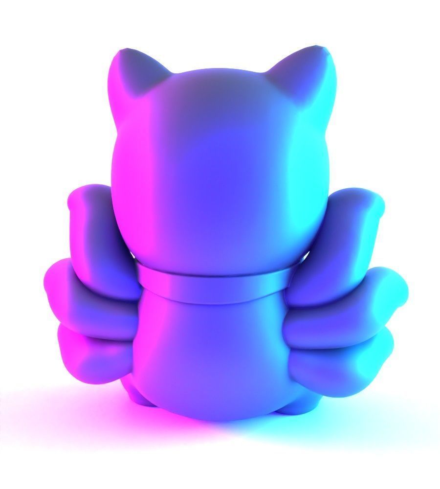 Chinese Lucky Mario Bros Neko toy 3D print model_12