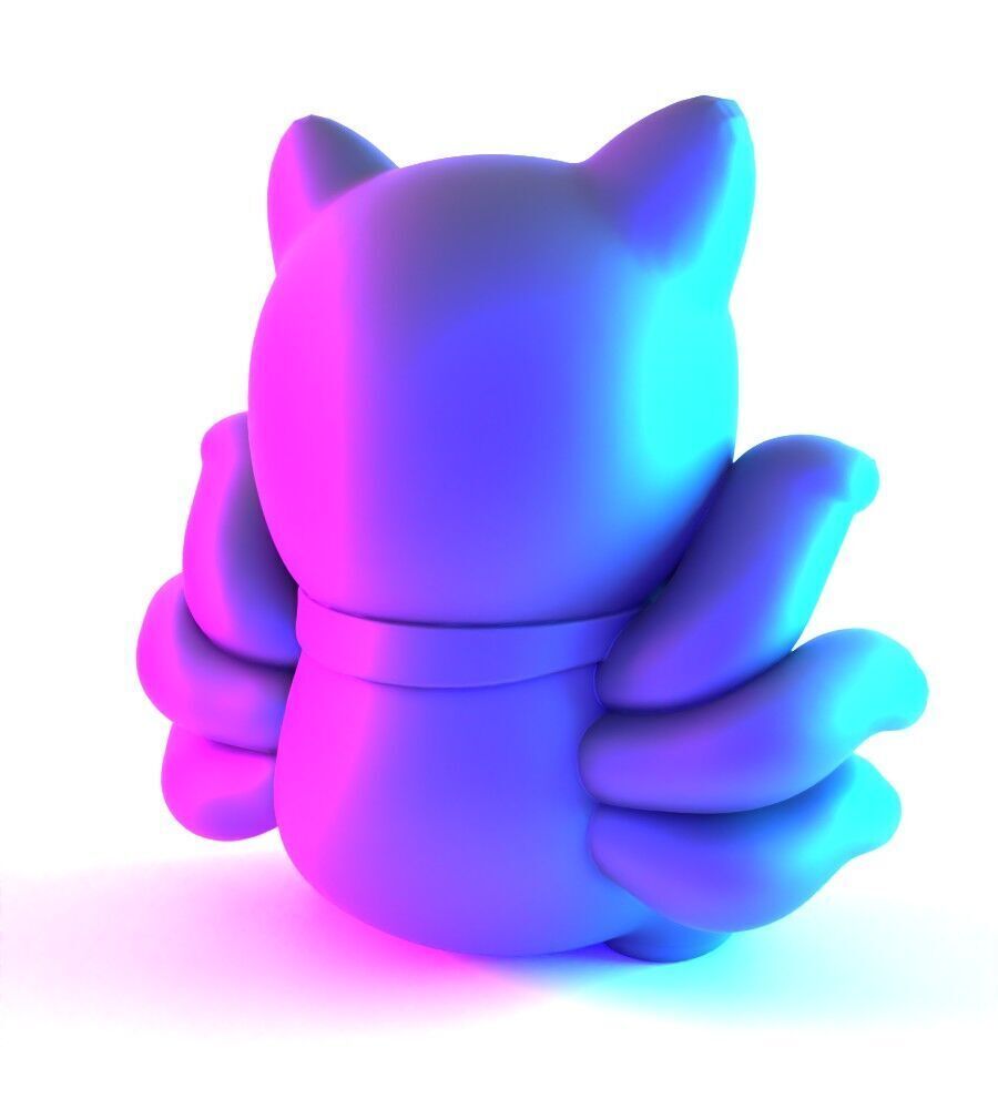 Chinese Lucky Mario Bros Neko toy 3D print model_13