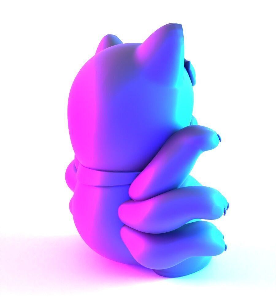 Chinese Lucky Mario Bros Neko toy 3D print model_15