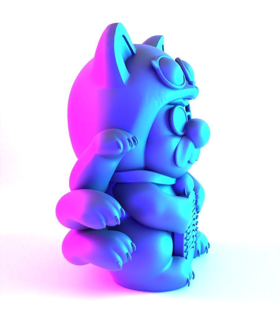 Chinese Lucky Mario Bros Neko toy 3D print model_18