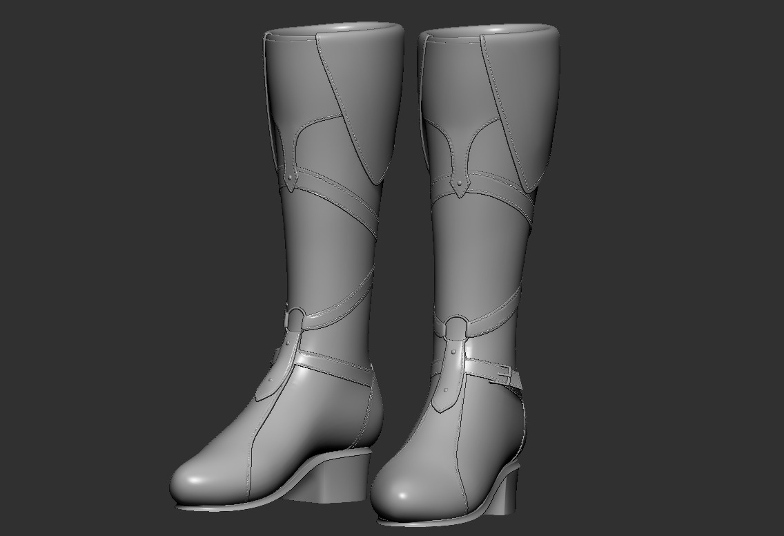 ELF BOOTS 3D print model_2