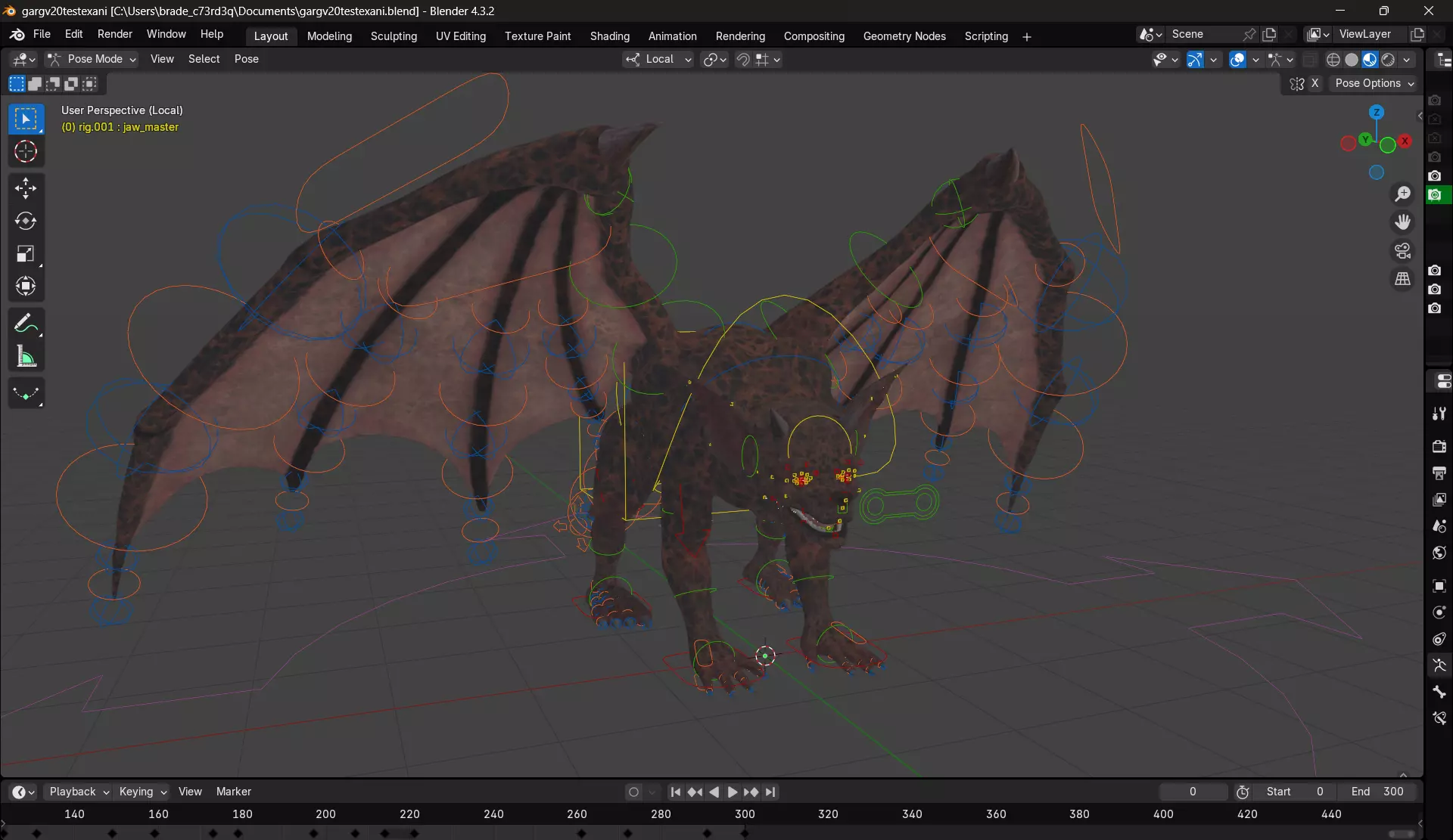 Gargoyle Low-poly 3D model_0