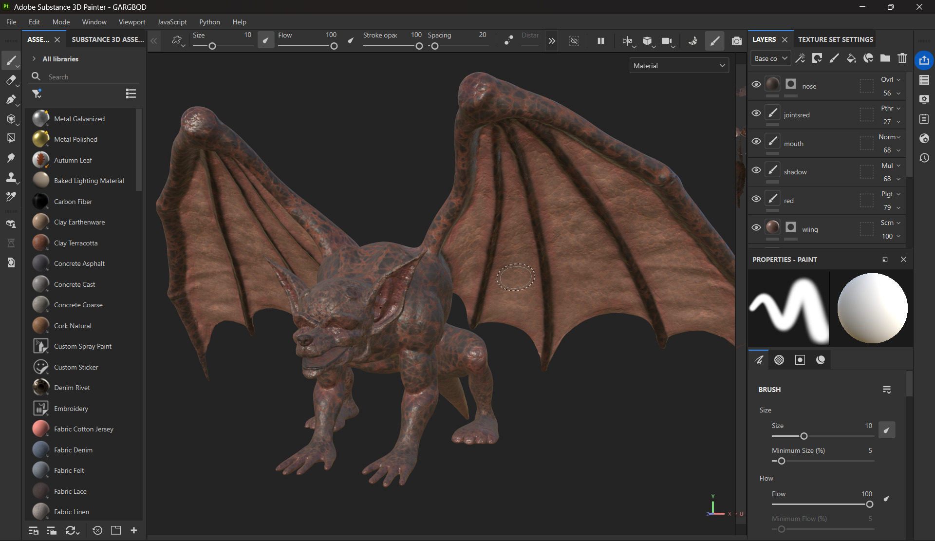 Gargoyle Low-poly 3D model_1
