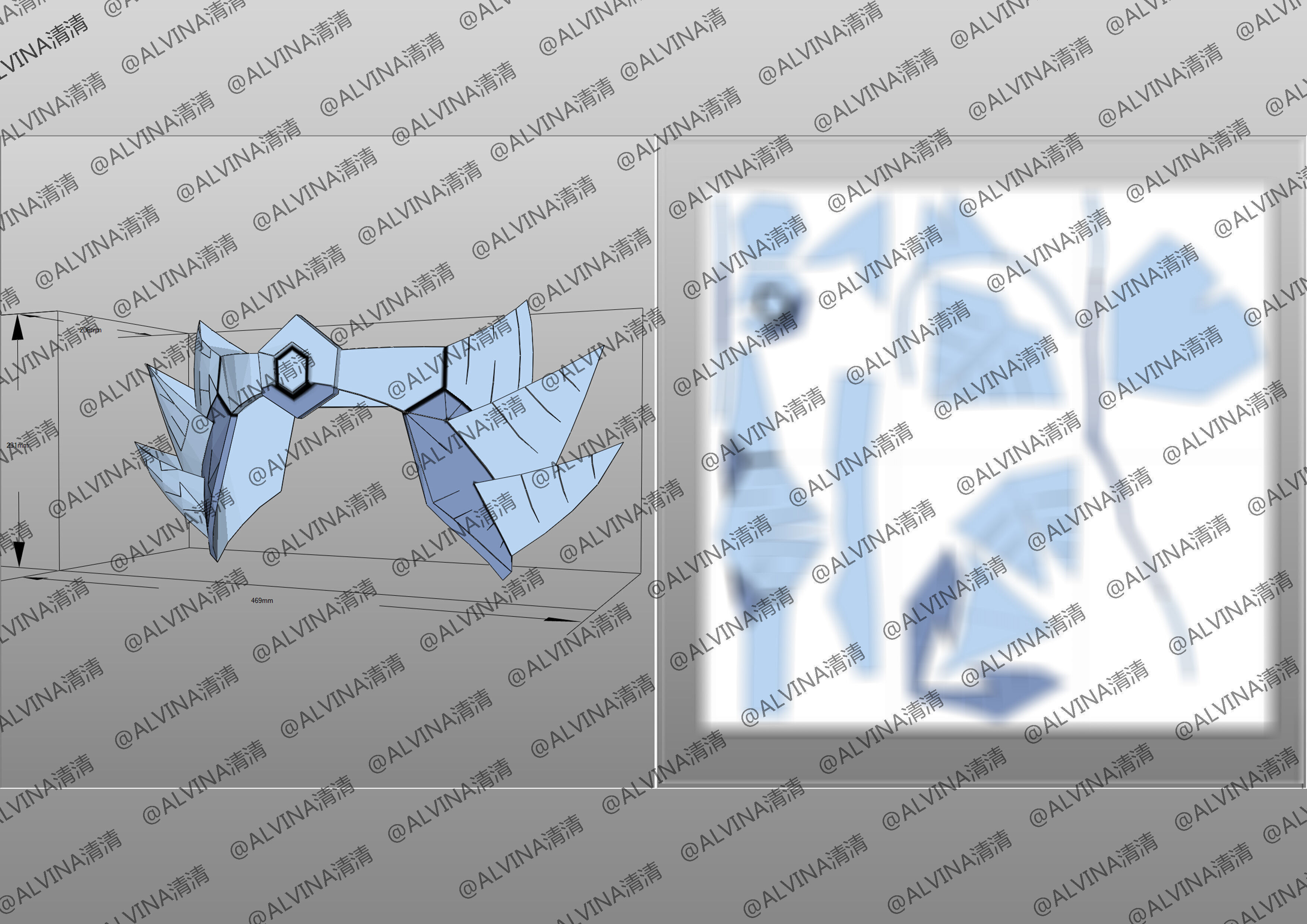 Saint Seiya Odin Armor - DIY Cosplay Pepakura Foam Template Low-poly 3D model_15