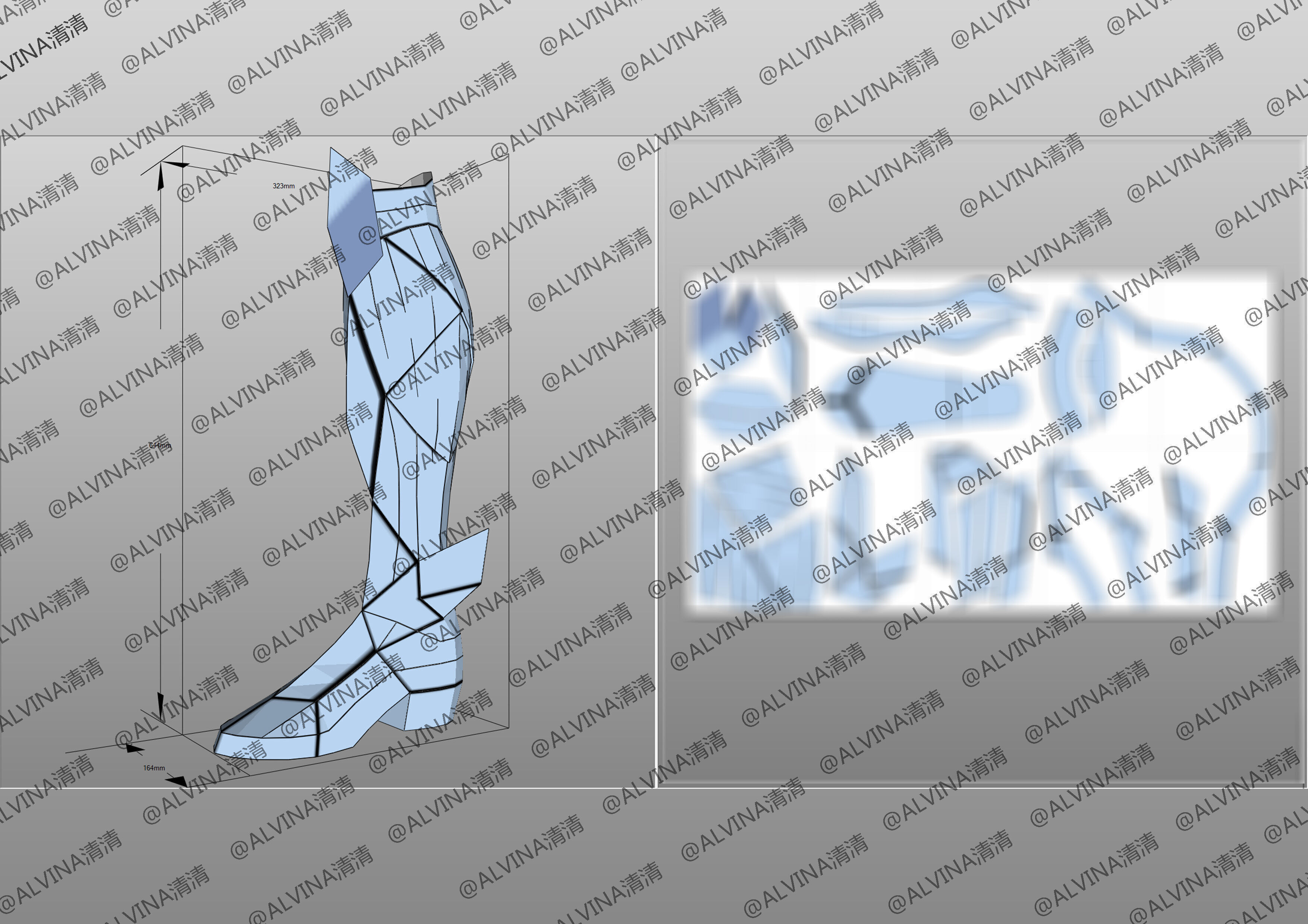 Saint Seiya Odin Armor - DIY Cosplay Pepakura Foam Template Low-poly 3D model_21