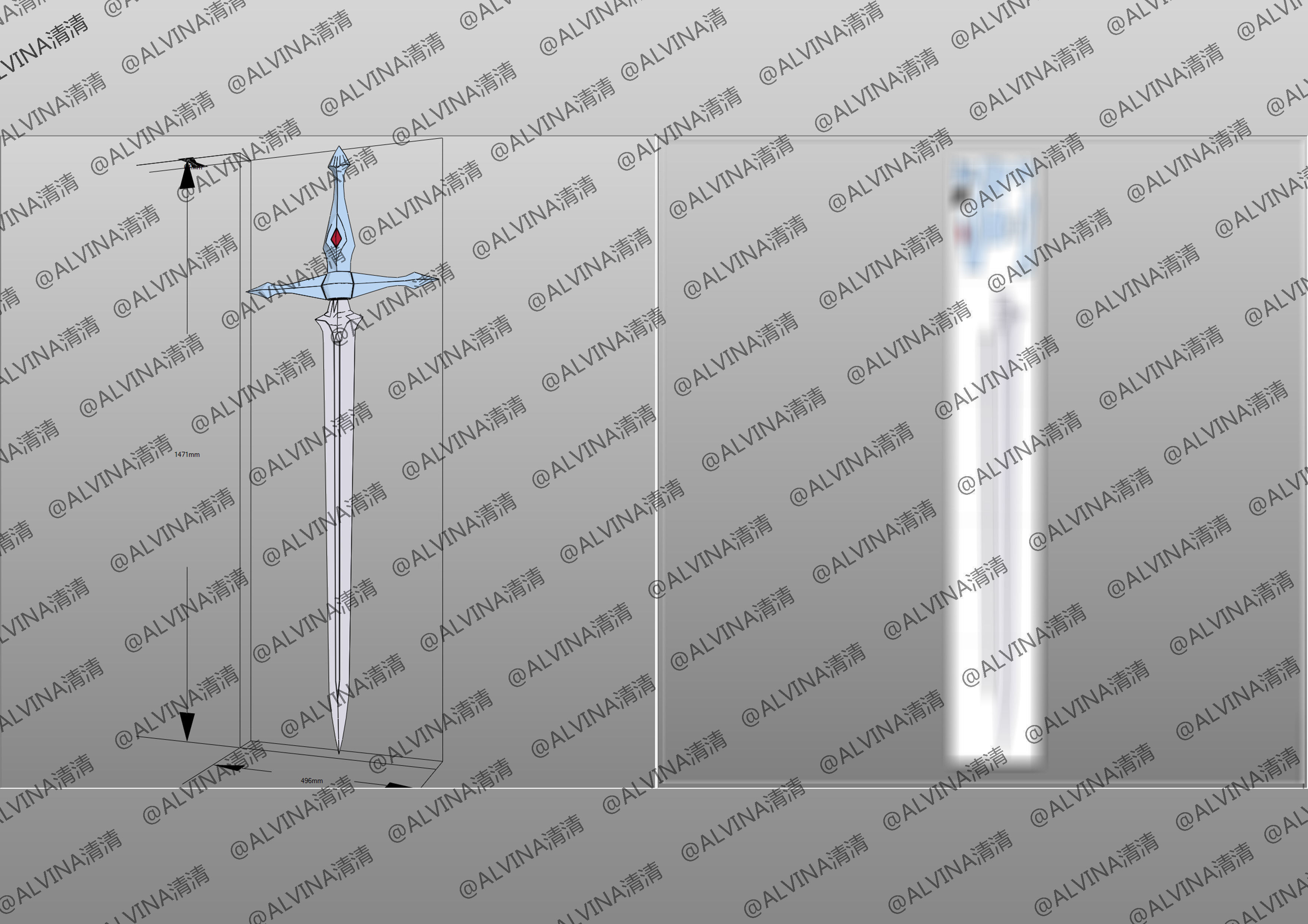 Saint Seiya Odin Armor - DIY Cosplay Pepakura Foam Template Low-poly 3D model_23