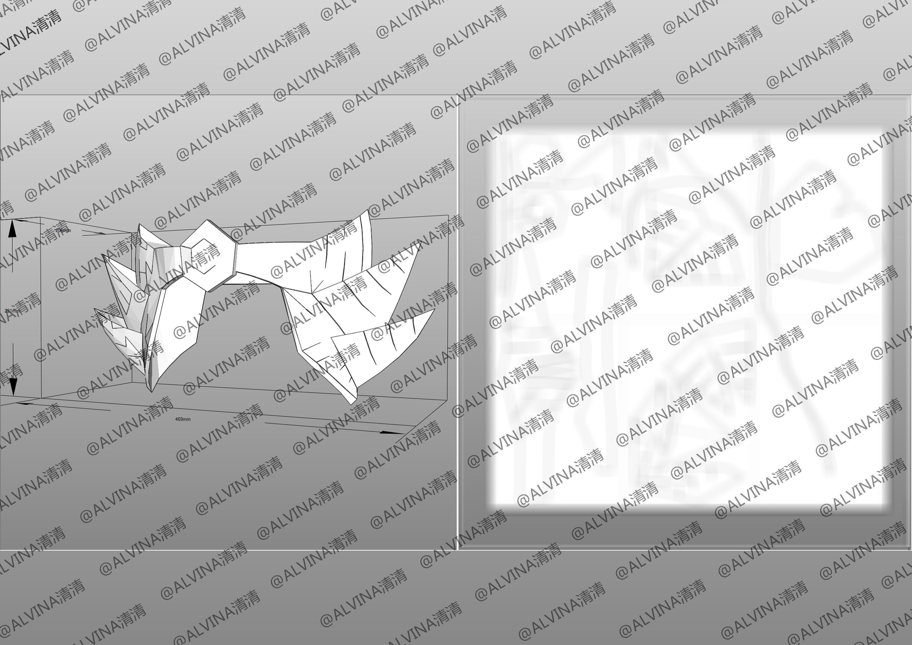 Saint Seiya Odin Armor - DIY Cosplay Pepakura Foam Template Low-poly 3D model_16