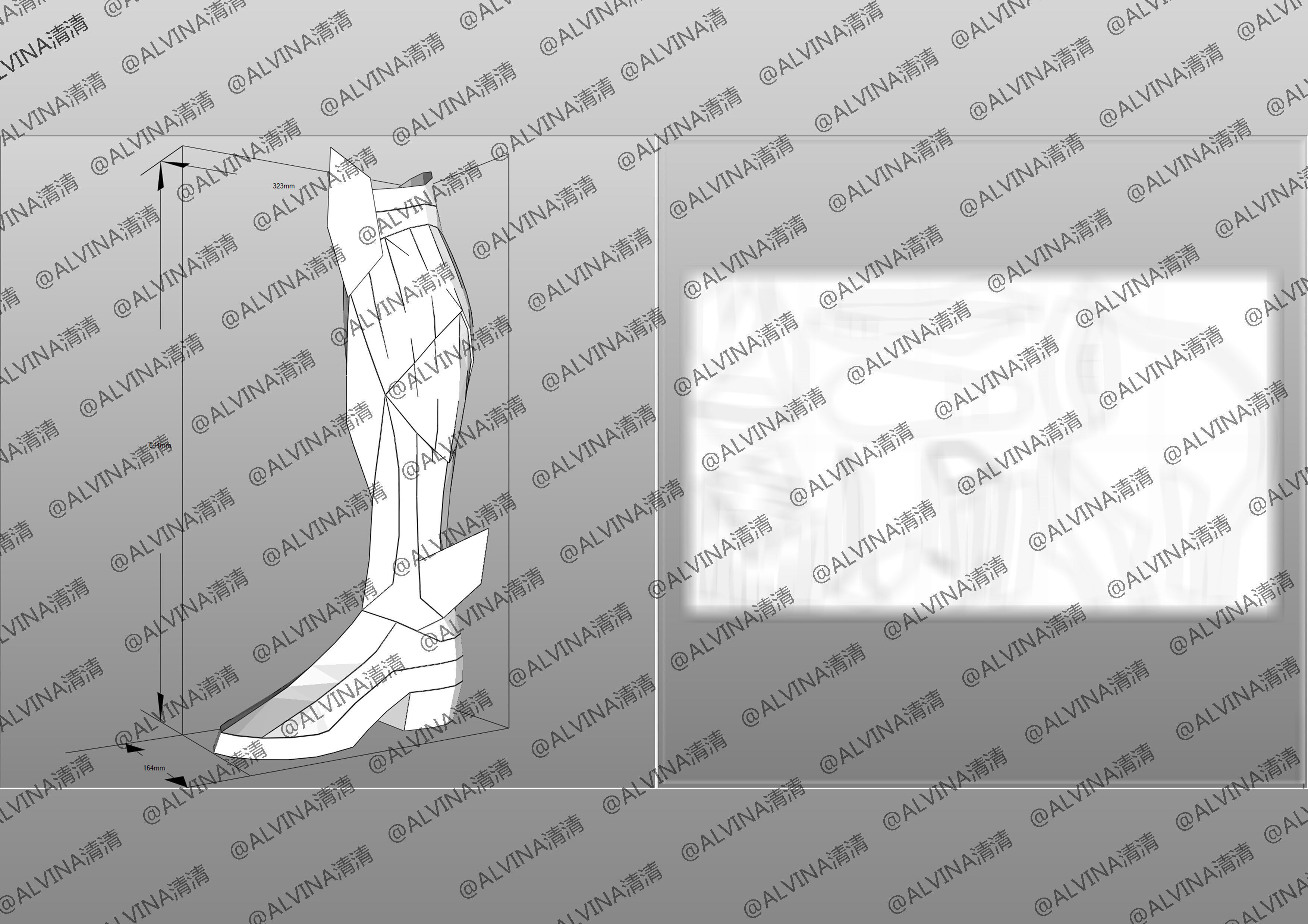 Saint Seiya Odin Armor - DIY Cosplay Pepakura Foam Template Low-poly 3D model_22