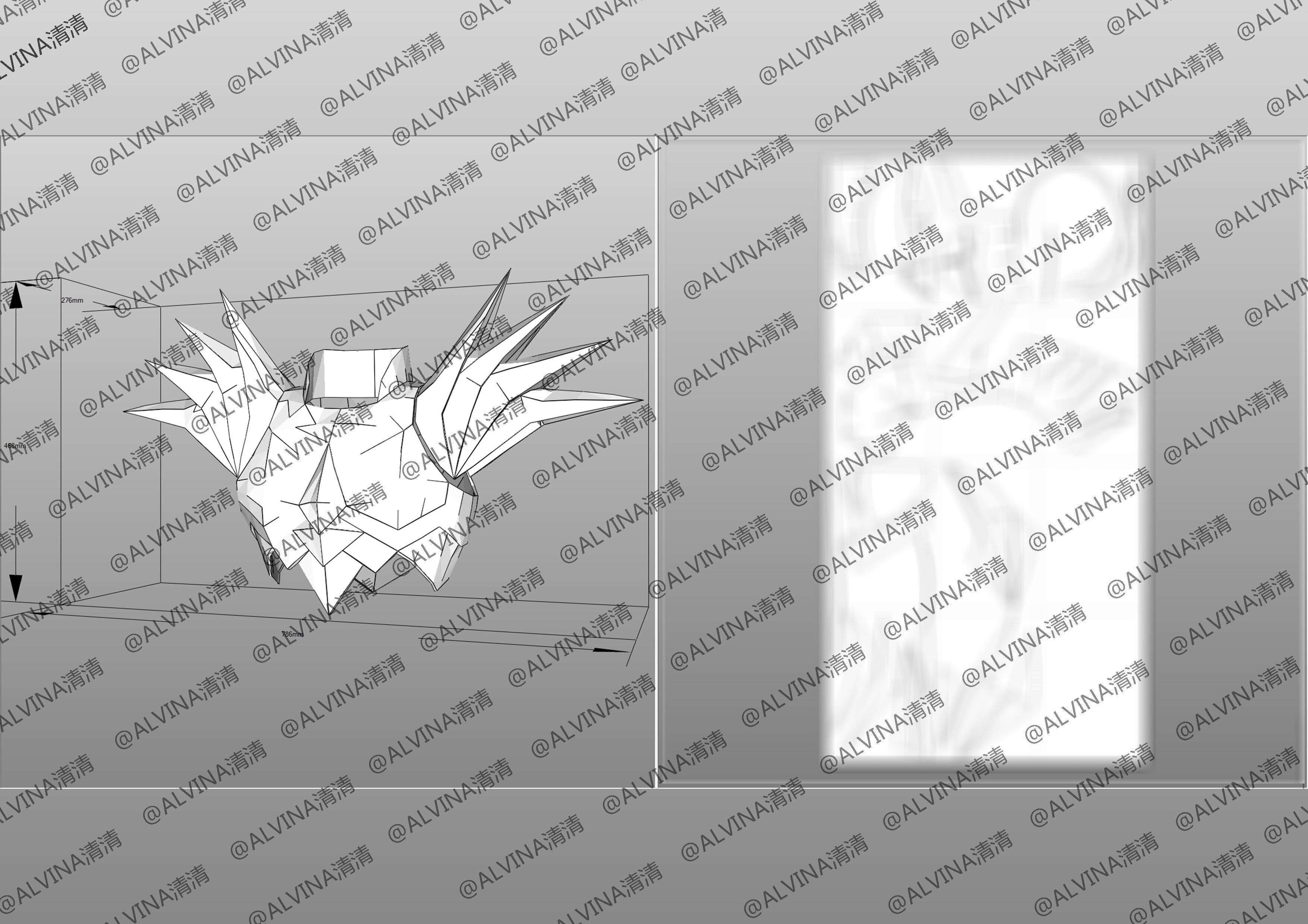 Saint Seiya Odin Armor - DIY Cosplay Pepakura Foam Template Low-poly 3D model_14