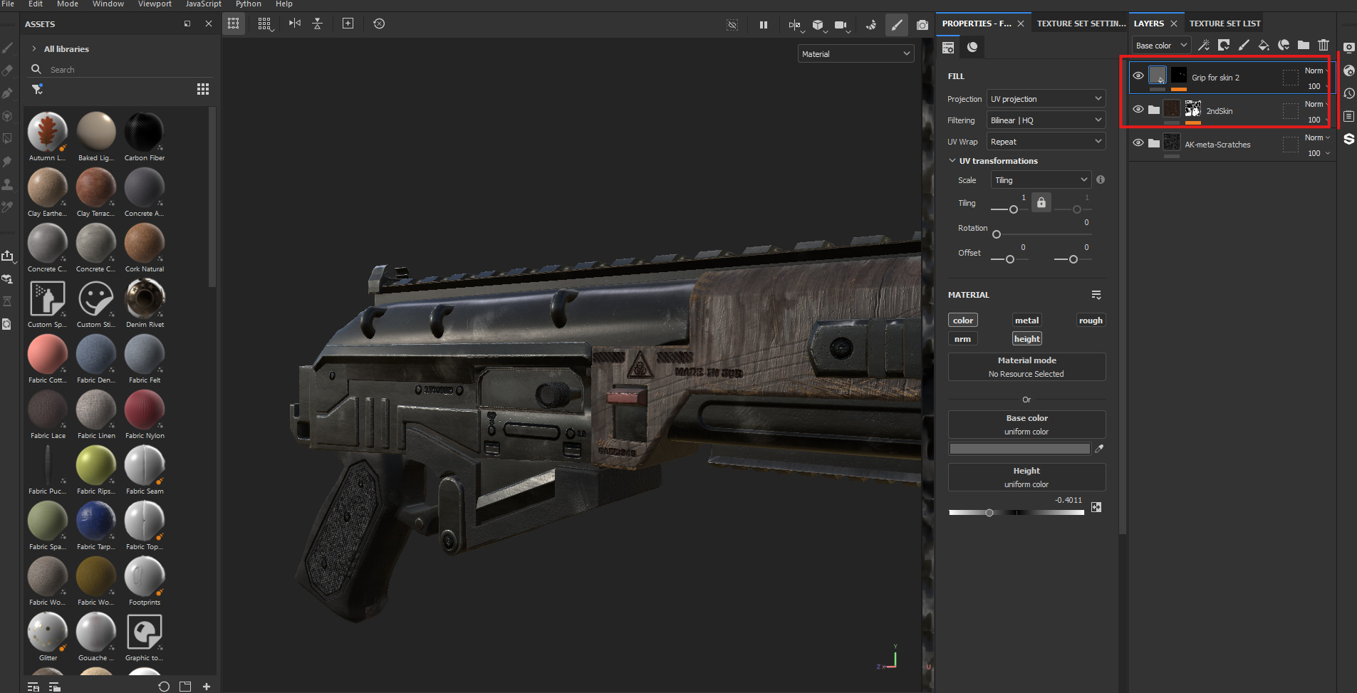 ak-47 futuristic game ready Low-poly 3D model_4