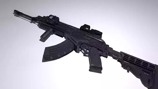 ak-47 futuristic game ready