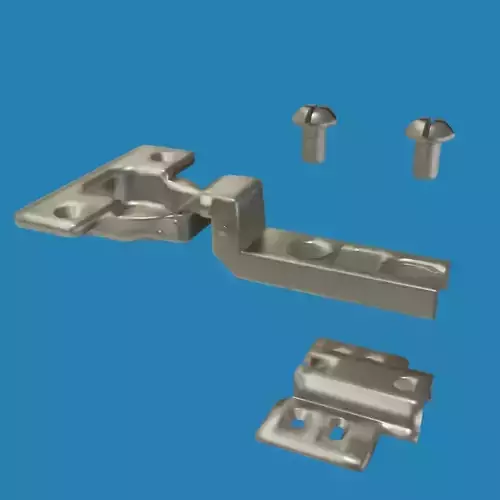 One way detachable interior hinge 3D model