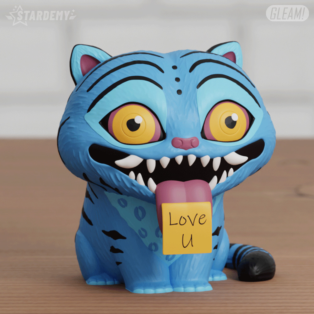 Tiger Derpy Kpop Demon Hunters Fanart Custom Message Planter 3D print model_8