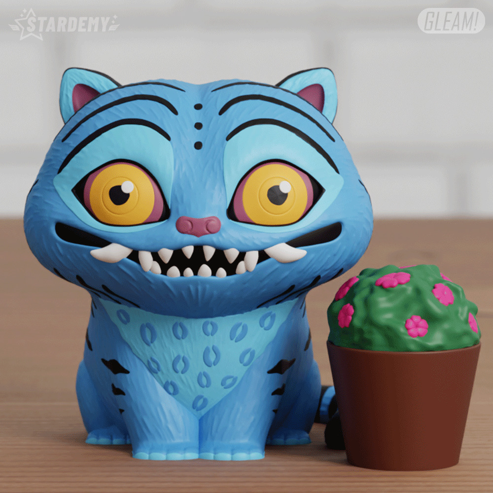 Tiger Derpy Kpop Demon Hunters Fanart Custom Message Planter 3D print model_6