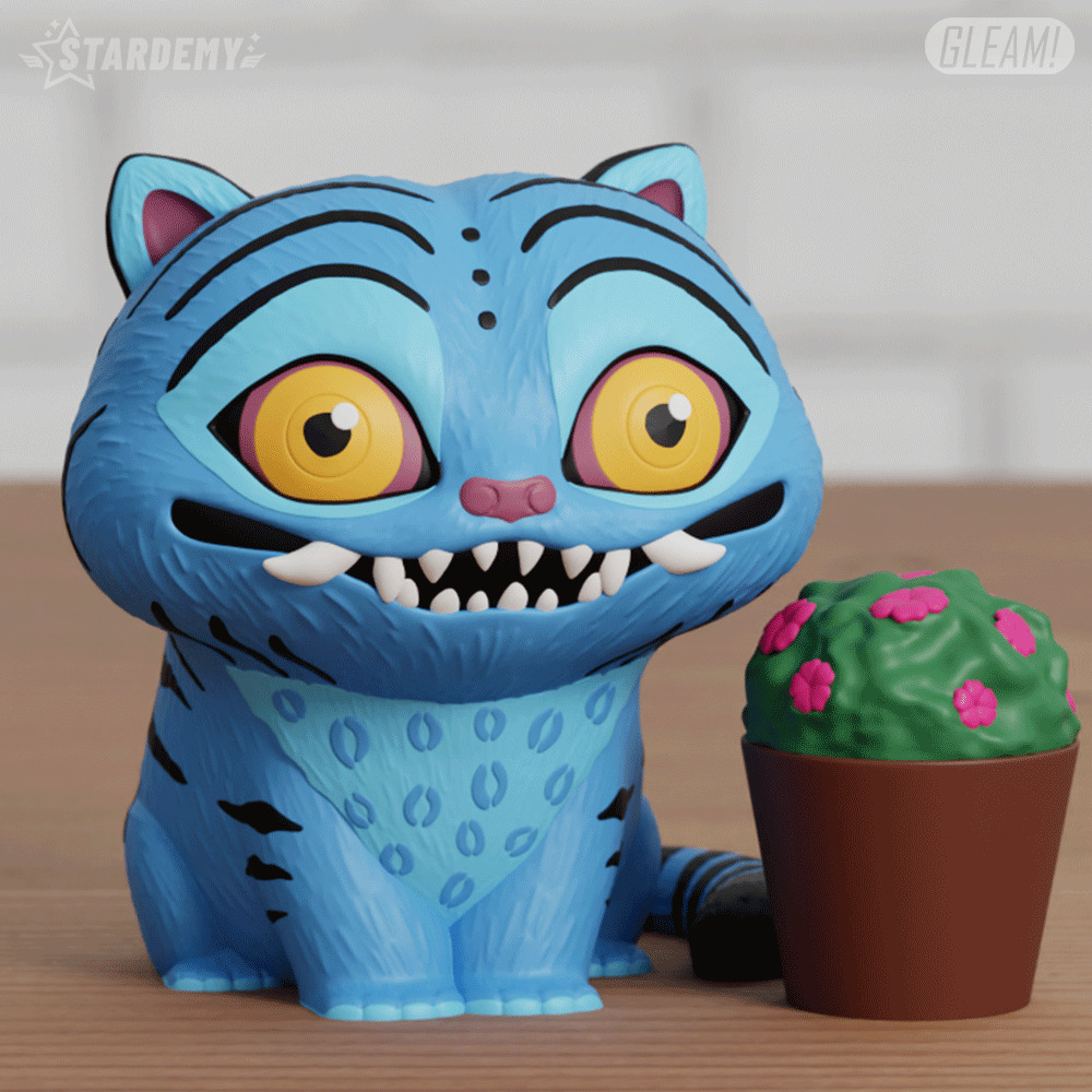 Tiger Derpy Kpop Demon Hunters Fanart Custom Message Planter 3D print model_5