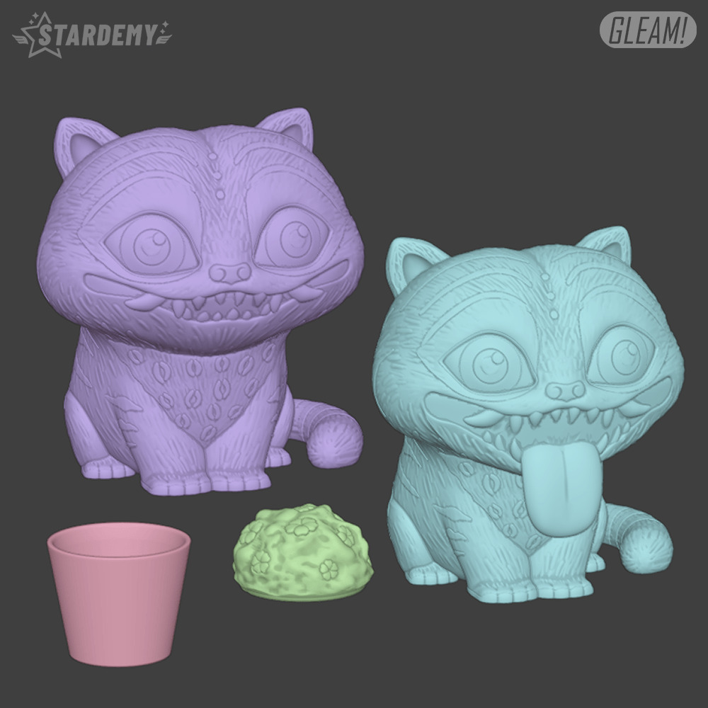 Tiger Derpy Kpop Demon Hunters Fanart Custom Message Planter 3D print model_2
