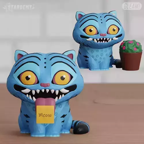 Tiger Derpy Kpop Demon Hunters Fanart Custom Message Planter 3D print model