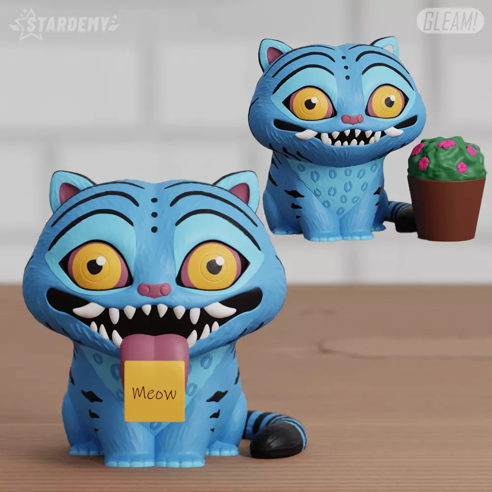 Tiger Derpy Kpop Demon Hunters Fanart Custom Message Planter 3D print model_0