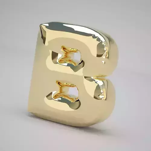 Gold B Balloon