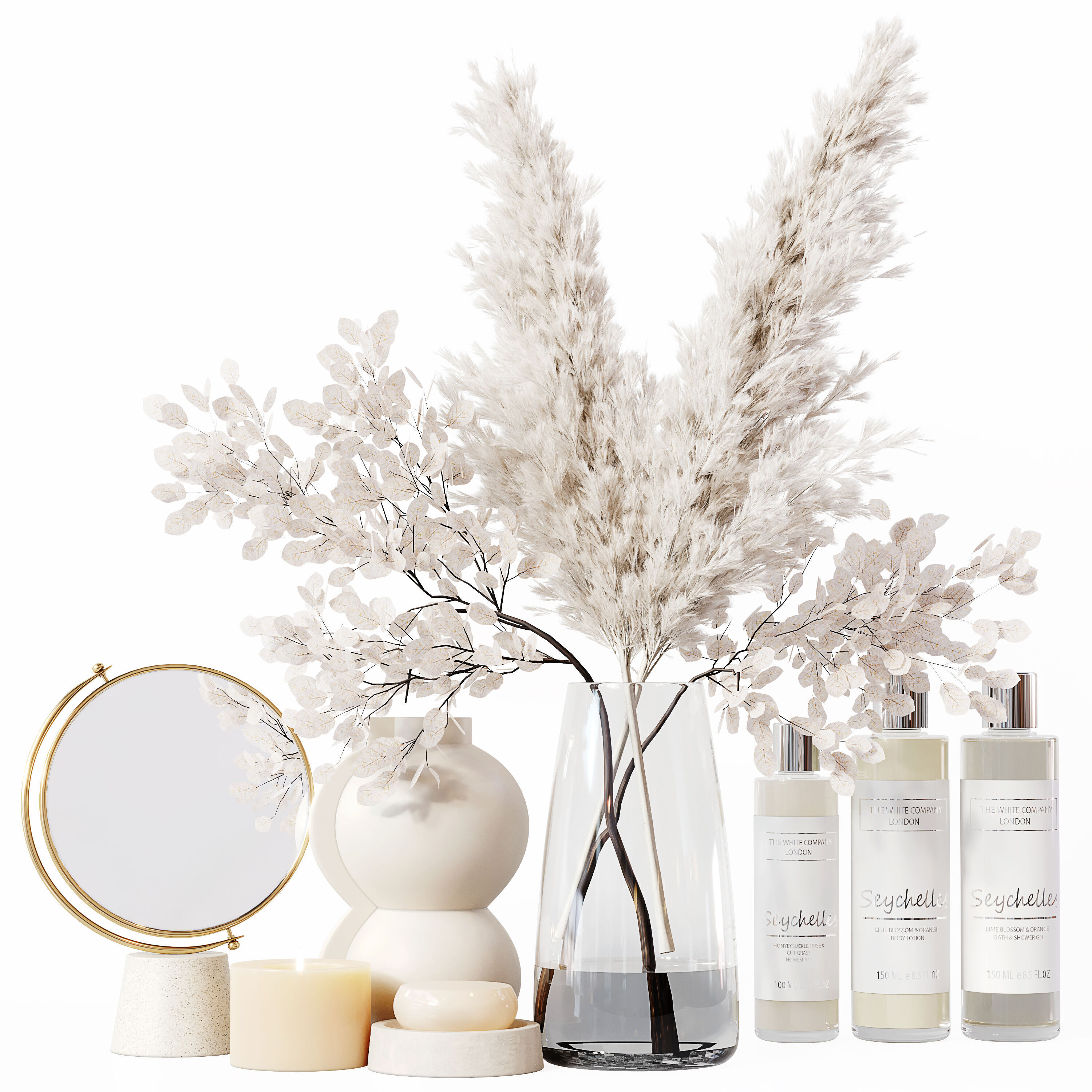 Bathroom Decor Set 33 Low-poly 3D model_8