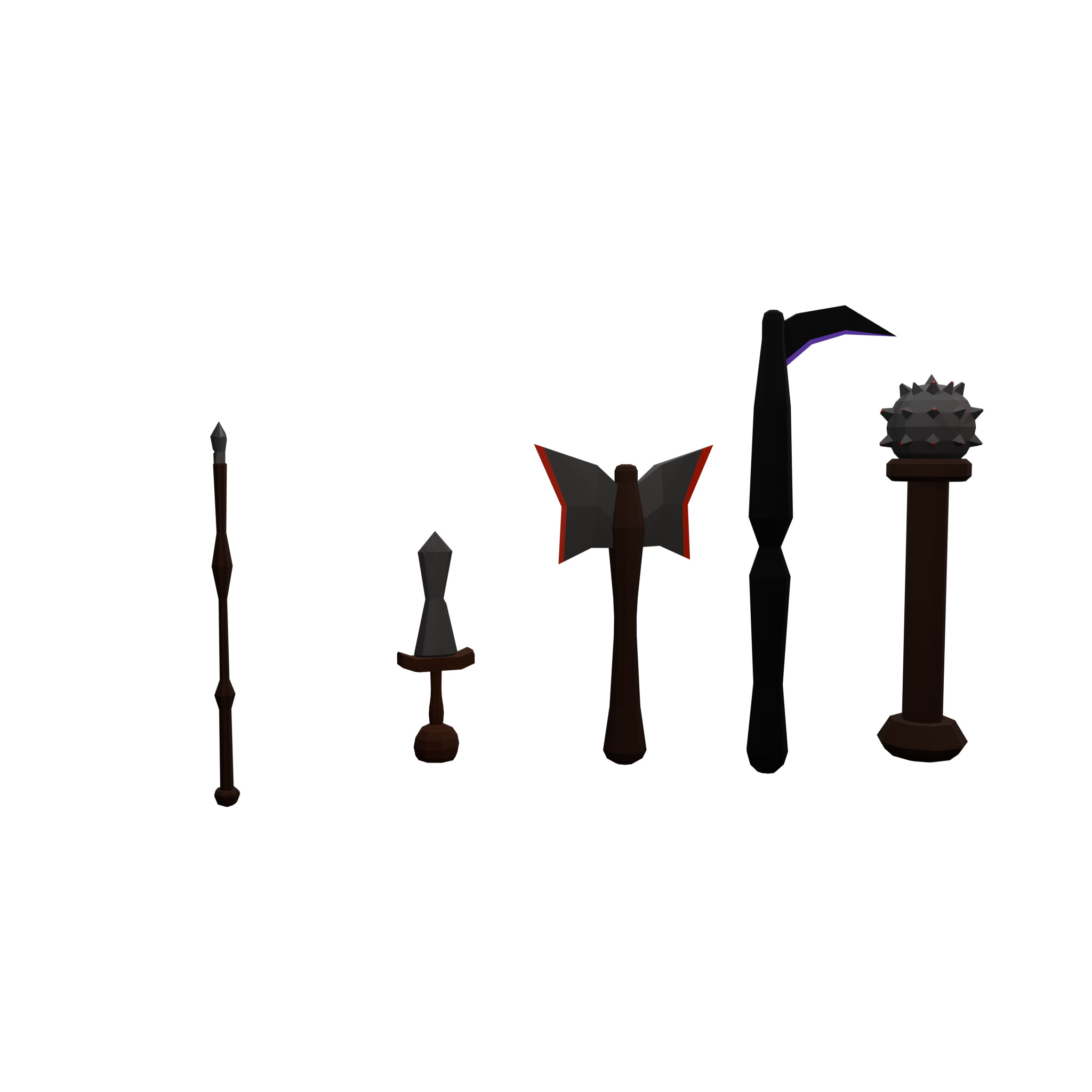10 props pack stylized medieval Low-poly Assets 3D model_2