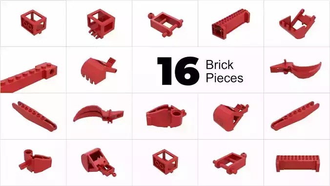 TwindBricks3D - 16 Building-Crane  collection