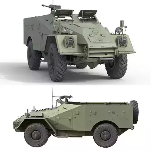 BTR 40 Armored Car Low-poly 3D model