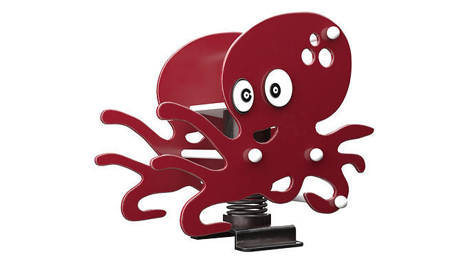 Squid SpringSwing Rider 3D Model  PBR Textured 4K 3D model