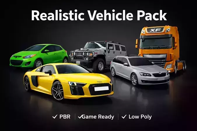 Cars Trucks Game Ready 3D Asset Collection 3D Model Pack