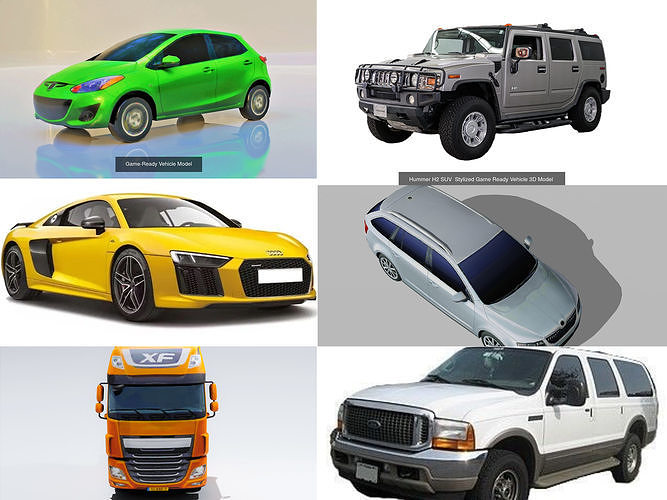  Cars  Trucks  Game Ready 3D Asset Collection 