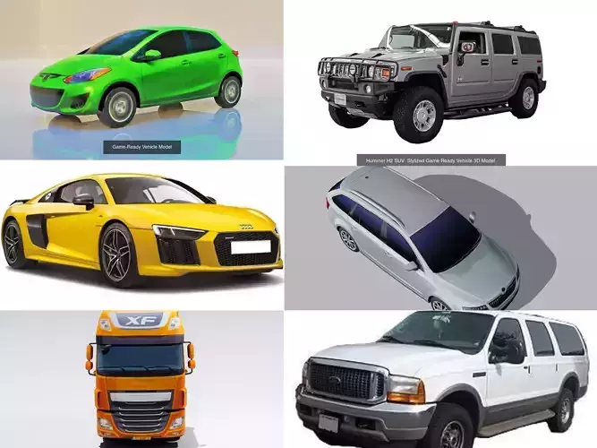  Cars  Trucks  Game Ready 3D Asset Collection 