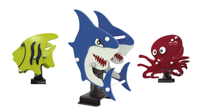 Sea Creatures Playground - Spring Riders Collection 4kTextured 