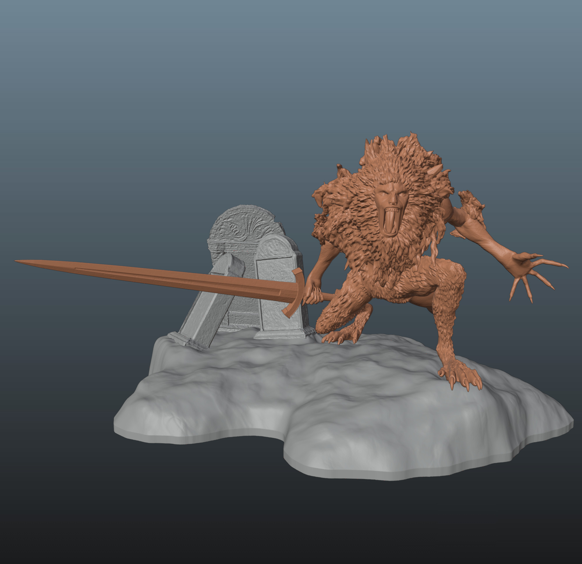 Elden Ring Leonine Misbegotten 3D print model_1