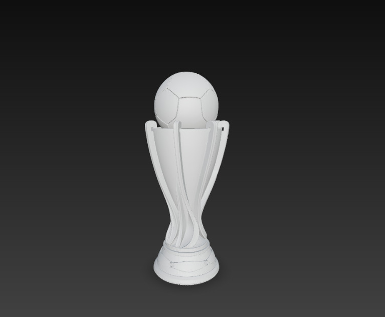 Dimensions Dz Special football trophy 3D print model_2