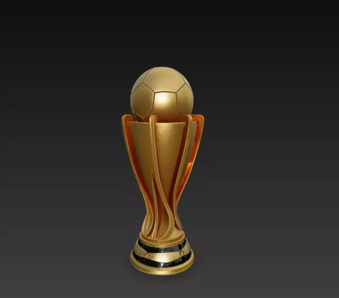 Dimensions Dz Special football trophy 3D print model_0