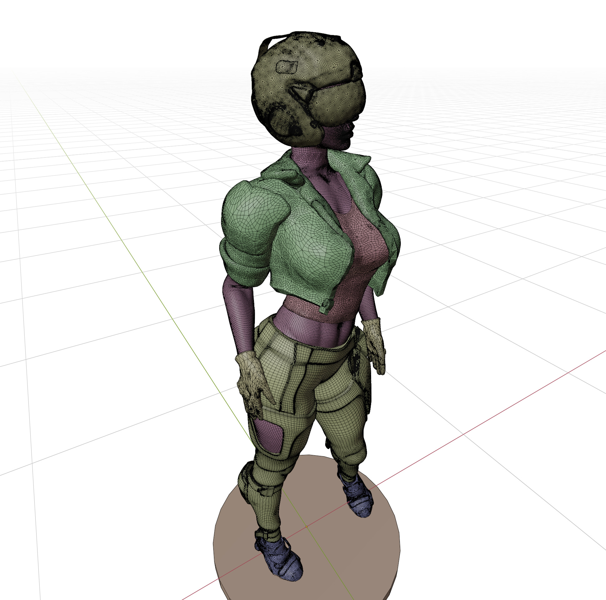 Futuristic Female Pilot 3D print model_8