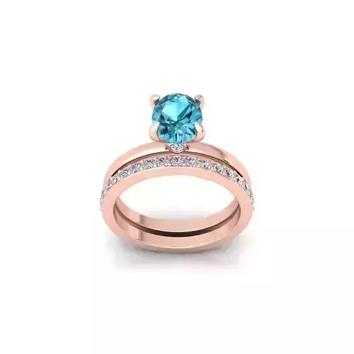 Women Engagement Diamond Ring 3d Model and Render 
