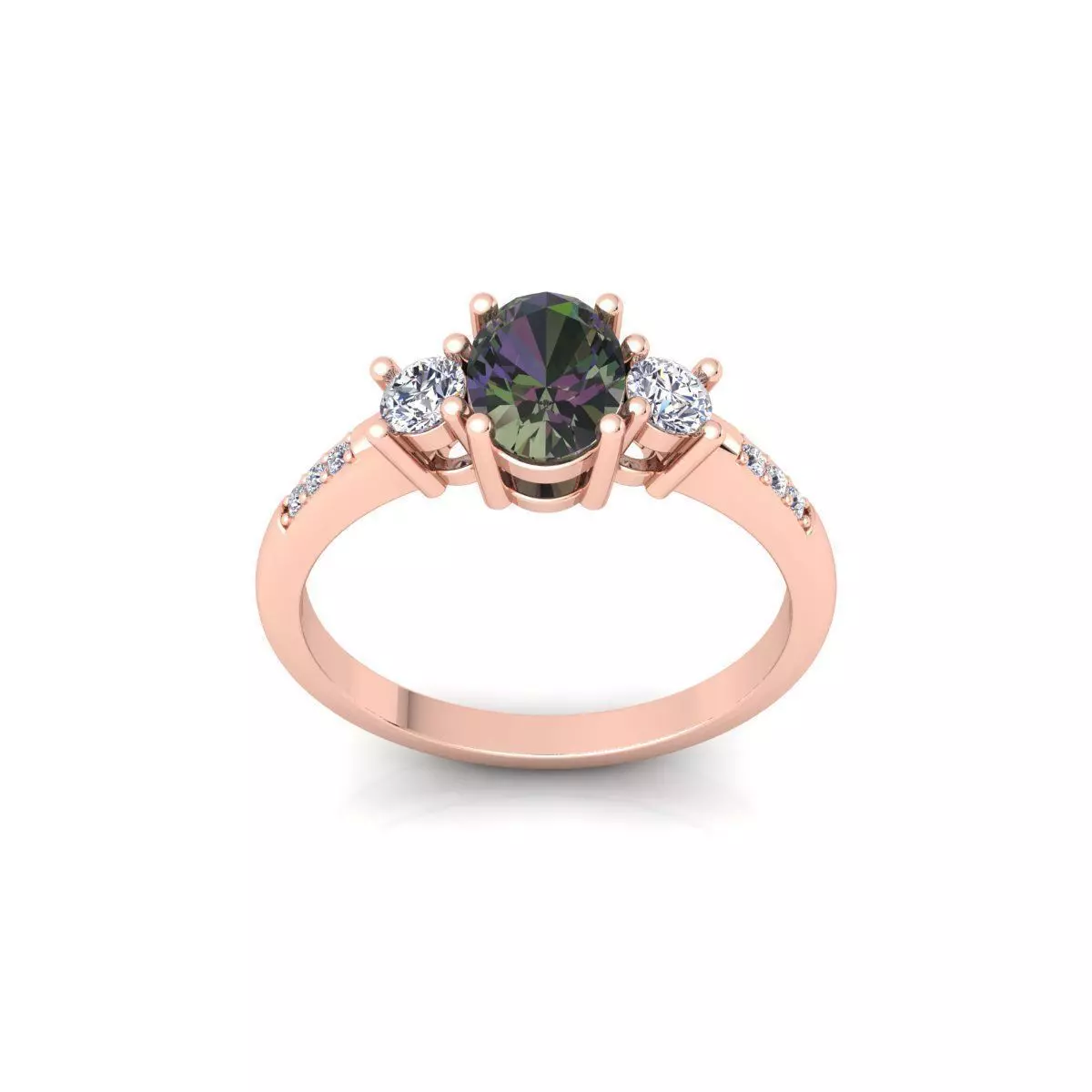 Women Engagement Diamond Ring 3d Model and Render 3 3D print model