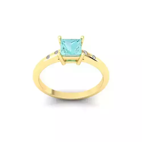 Women Engagement Diamond Ring 3d Model and Render 7