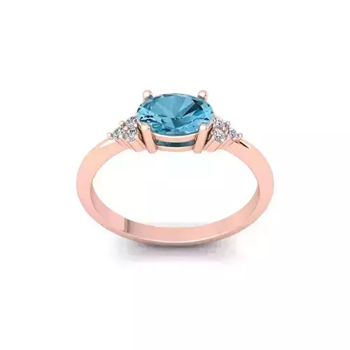 Women Engagement Diamond Ring 3d Model and Render 8