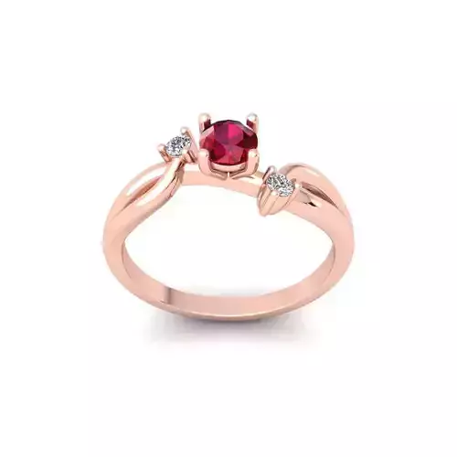 Women Engagement Diamond Ring 3d Model and Render 10