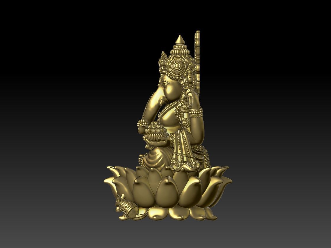 GANESH JI MURTI MODEL 02 3D print model_3